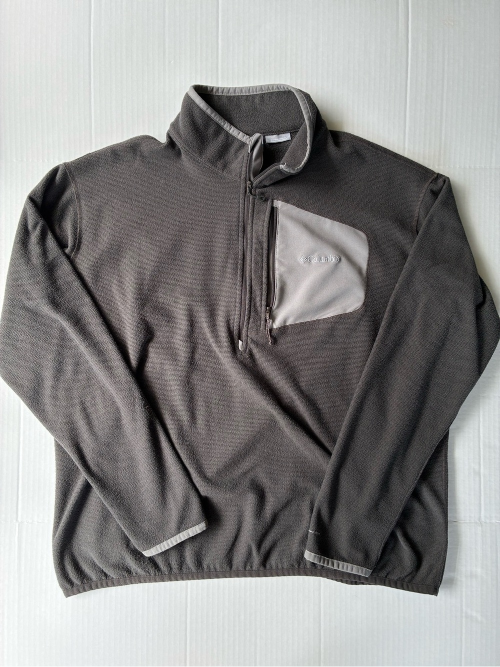 Columbia Omni-Wick Men’s 1/4 Zip Fleece Pullover Mock Neck Sweater Size XXL Gray
